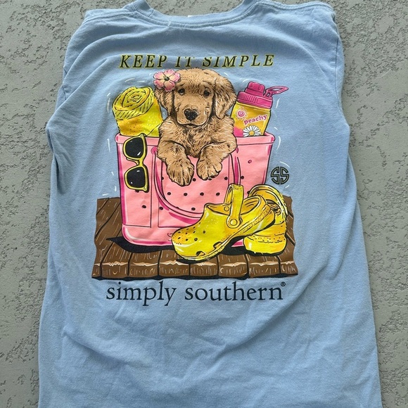 Simply Southern Girls Size Medium Long Sleeve Summer Tee - Picture 4 of 4